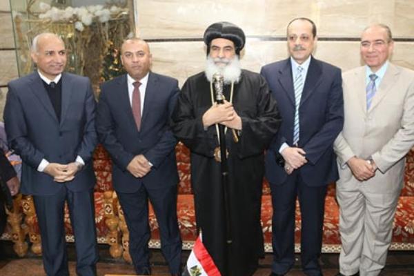 عبد الباسط يقدم التهنئة بعيد الميلاد للإخوه الأقباط بمطرانية المنوفية